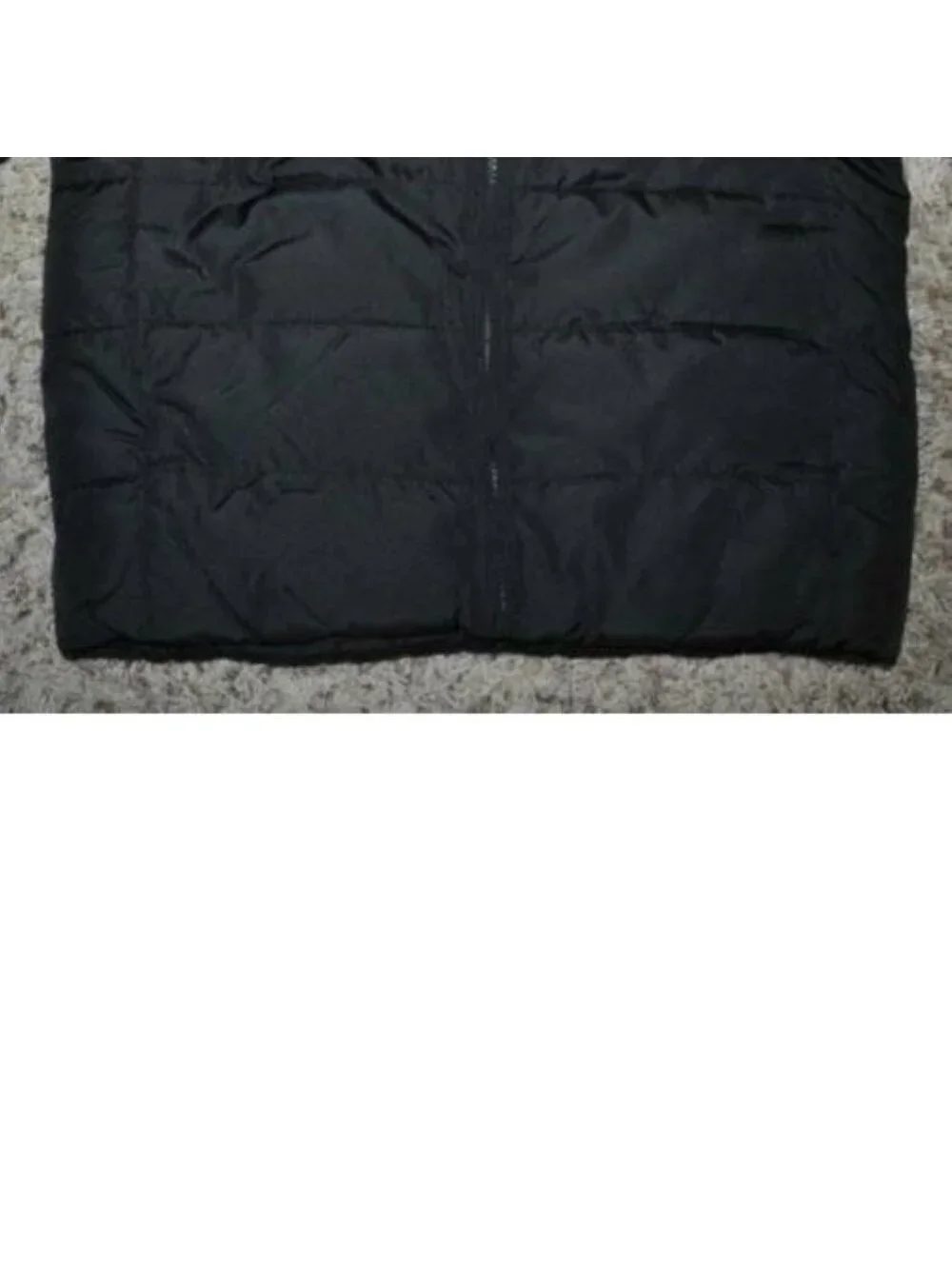 Girls Puffer Jacket 7/8 Black Water Resistant Zip Winter The Childrens Place